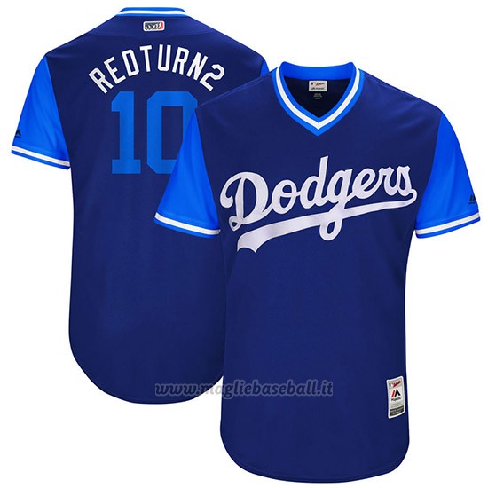 Maglia Baseball Uomo Los Angeles Dodgers 2017 Little League World Series Justin Turner Royal